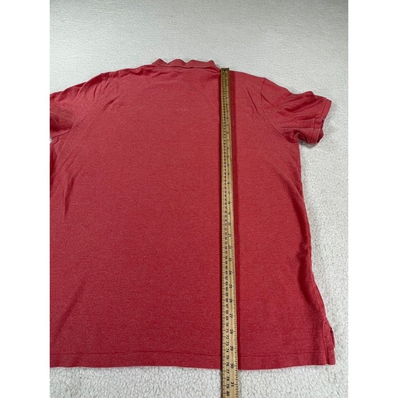 Polo by Ralph Lauren Men Sz 2XL Reddish Orange Custom Fit 1/4 Button Down Shirt - Picture 5 of 7